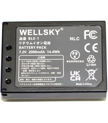 Amazon | NinoLite BLX-1 対応 2400mAh 大容量バッテリー OM SYSTEM OM
